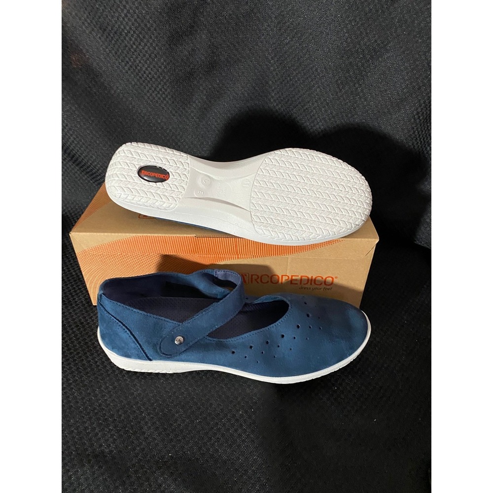 Arcopedico Sisley H91 Gal Navy Navy Mary Jane Flats Size 40 New in Box - Picture 8 of 9